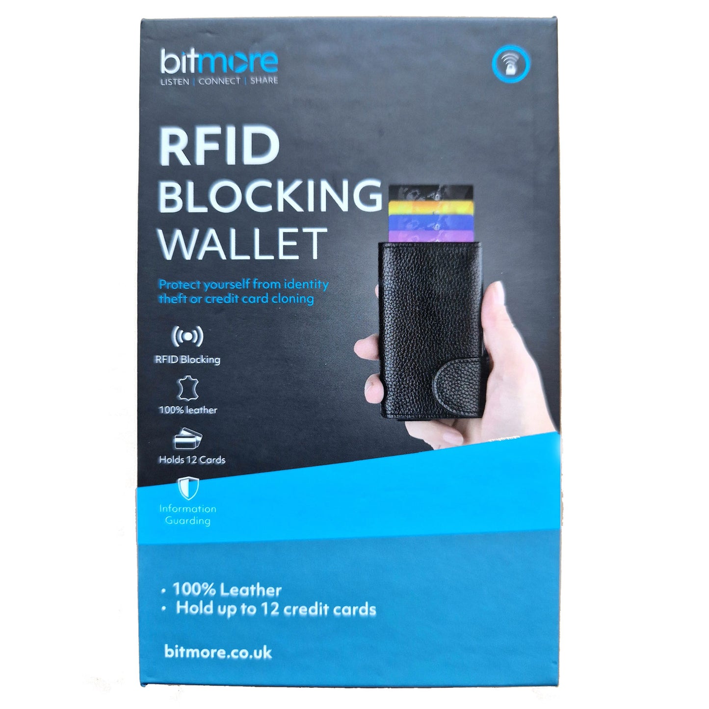 Bitmore Leather Wallet with RFID card protection