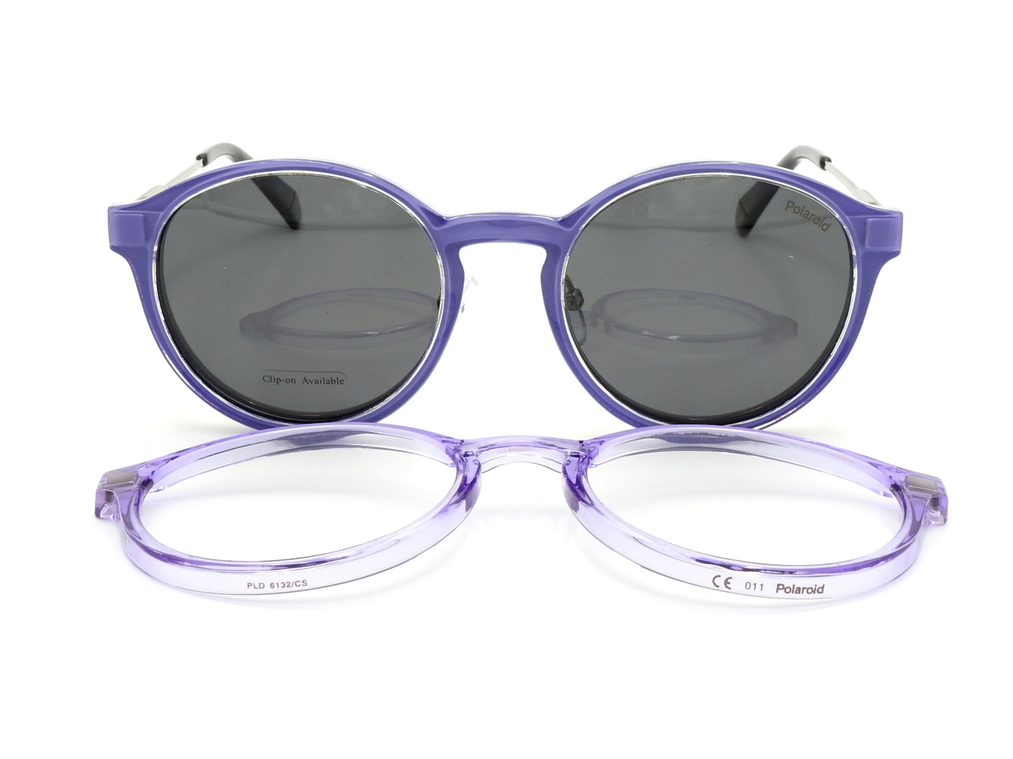 Unisex Eyeglass Frames Polaroid PLD6132/CS with sunglass clips 